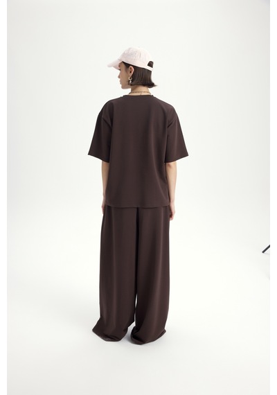 Mai Studıos Mai Studios Co. Bruges Oversize Kahve T-shirt Eşofman Takım Kahve