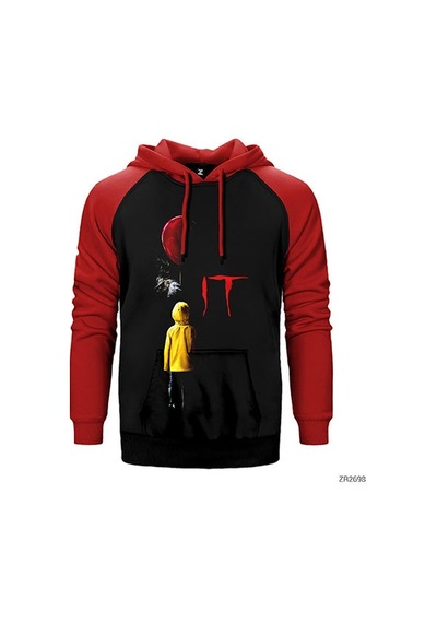 It Child And Balloon Sarı Renk Reglan Kol Sweatshirt / Hoodie