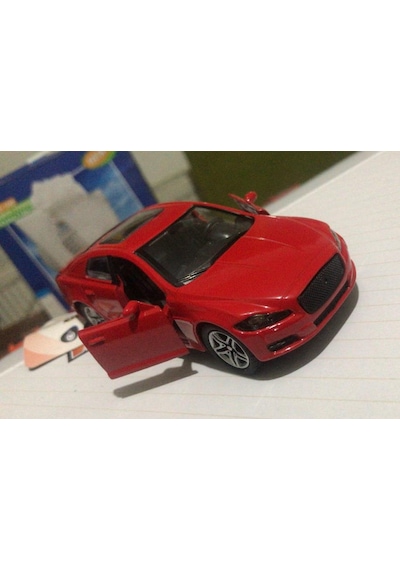 Oyuncak Metal Model Araba Açılır Kapı 1/36 Çek Bırak Kırmızı Mustang