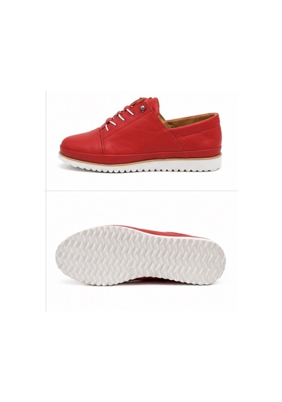 N Napa Shoe Np.571ikırmızı Deri Ayakkabı Kırmızı