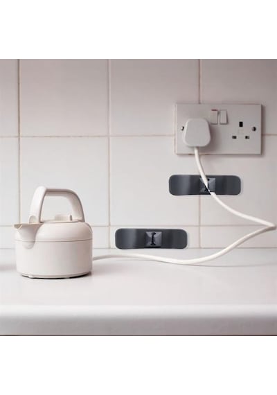 6&amp 39 Lı Pratik Kablo Toparlayıcı Yapışkanlı Klips Mutfak Air Fryer Kettle Kahve Tost Makinası 5399