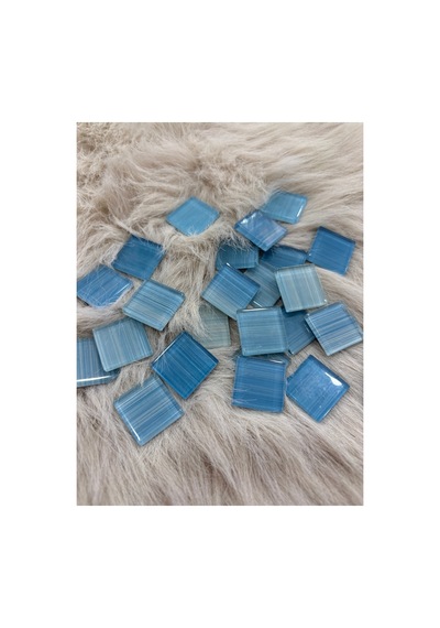 Sanatsal Kristal Mozaik Ks-34 23x23mm Çizgili Hawai Mavi 250gr