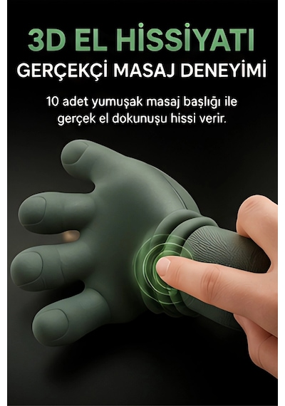 Kızılötesi Isıtmalı Avuç İçi Boyun Omuz Sırt Masaj Aleti Şarjlı 3d Yoğurma