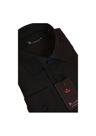 Dicotto Siyah Rahat Kesim Cepli Uzun Kol Regular Fit Erkek Gömlek - 150-20 001