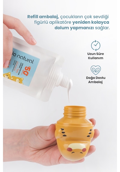 Bade Natural Çocuk Güneş Koruyucu Losyon Refill + Aplikatör Set