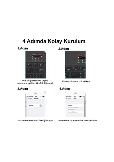 Lenovo Uyumlu Tab 4 10/10 Plus 2in1 Set Bookcase Kılıf + Klavye AL8110