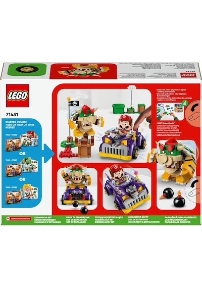 LEGO® Super Mario™ Bowser’ın Büyük Arabası Ek Macera Seti 71431 8+ Yaratıcı Oyuncak Yapım Seti - 458 Parça