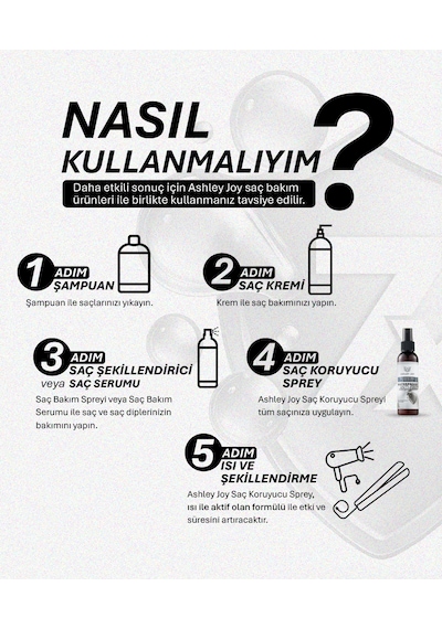 Ashley Joy Ultra Parlaklık, Elektriklenme Karşıtı, Isı Ve Neme Karşı Glow Etkili Koruyucu Saç Spreyi 150 Ml