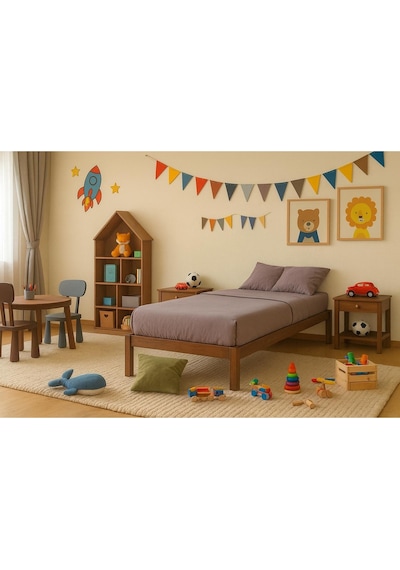 90cm X 200cm Masif Ahşap Ceviz Renk Tek Kişilik Smart Karyola 90cmx200 Cm Ceviz Renk Iskandinav 90cm X 200cm Masif Ahşap Ceviz Renk Tek Kişilik Smart Karyola 90cmx200 Cm Ceviz Renk Iskandinav