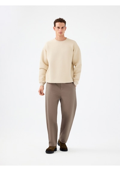 Baggy Fit Erkek Pantolon Vizon