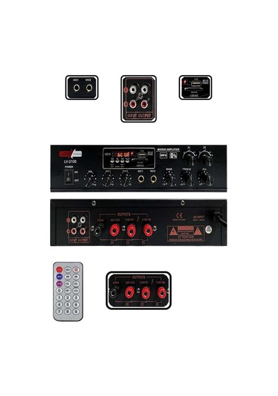 Lastvoice Black Large Plus Paket-3 Hoparlör Ve Anfi Anons Ses Sistemi Seti