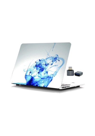 Macbook Pro Kılıf 15 İnç Paint01nl Touchbarlı 15" Pro A1707 A1990 İle Uyumlu Mavi