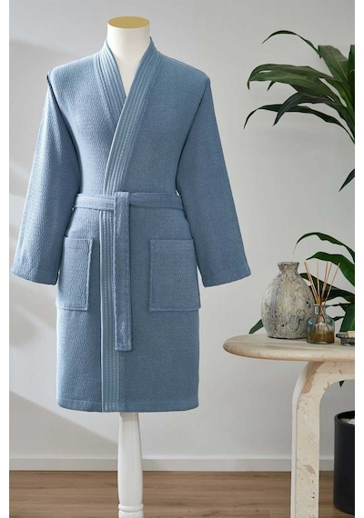 Özdilek Quadruple Kimono Bornoz Koyu Mavi
