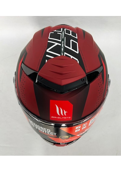Şeffaf Güneş Vizörlü + Mt Thunder 4sv Luminence D5 Kapalı Kask Mat Kırmızı - Siyah