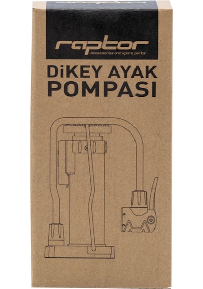 Raptor - M43-02a Dikey Bisiklet-motosiklet Ayak Pompası Göstergesiz