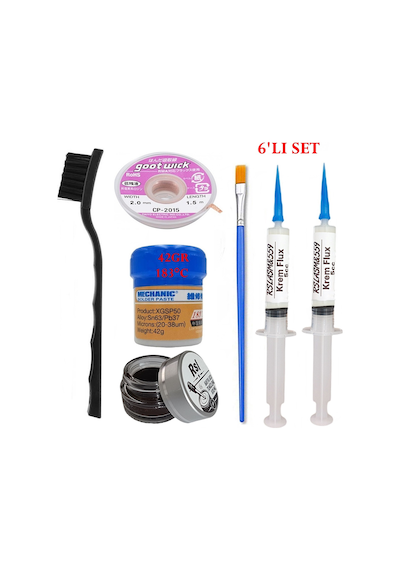 Mechanic Krem Lehim 183 C 42gr Havya Uc Temizleyici Flux Lehim Toplama Cp-2015 Lehim Emme Teli 2fırça Seti04