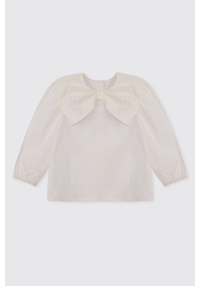 Panço Kız Çocuk Bebe Yakalı Ekru Bluz 2621gk57005