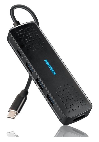 Rshtech Apple Uyumlu MacBook 6 In 1 Type C Hub 4k Hdmı Usb 3.0 Pd 100w 3.5mm Audıo Port