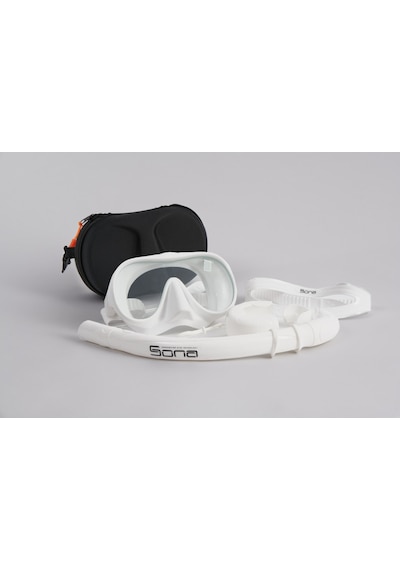 Sona Sona M1 Maske +Roll-Up Snorkel+Yedek Kayış+Deluxe Çanta Beyaz