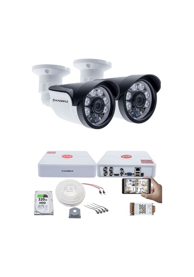 2 Kameralı Set - 5mp Sony Seculensli, 1080p Full Hd Kdj-2s-6al-ss