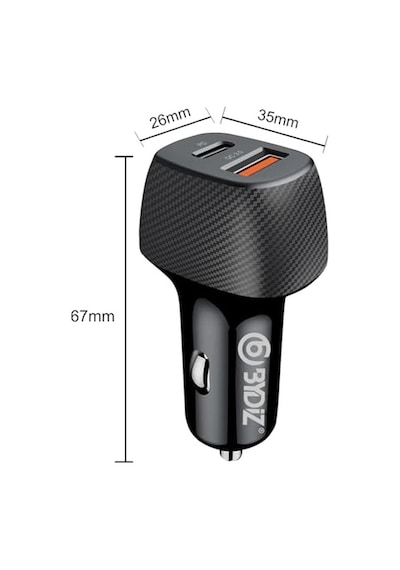 Bydiz By-38l Hızlı Araç Şarj Cihazı 38w Çakmaklık Şarj Aleti Apple İphone 14/13/12/11/pro/max