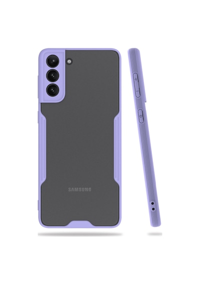Samsung Galaxy Uyumlu S21 Plus Kılıf Platin Silikon - Lila Bzsxx00 1