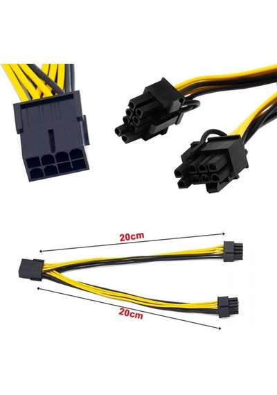 8 Pin Çoklayıcı 8 Pin Power Çoğaltıcı Ekran Kartı 8 Pin Power Çoğaltıcı