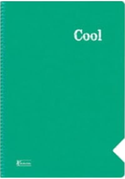 Yeşil Cool A4 Spiralli Pp Plastik Kapak 72 Yaprak Çizgisiz Defter Yeşil