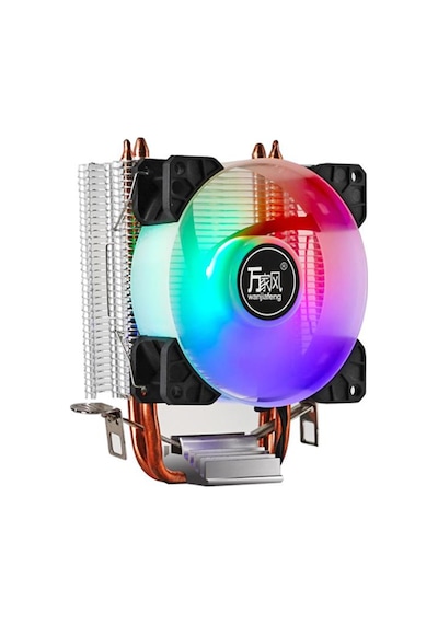 Intel Lga 1366 Bakır Cpu Fan - Rgb Rainbow Masaüstü İşlemci Fanı