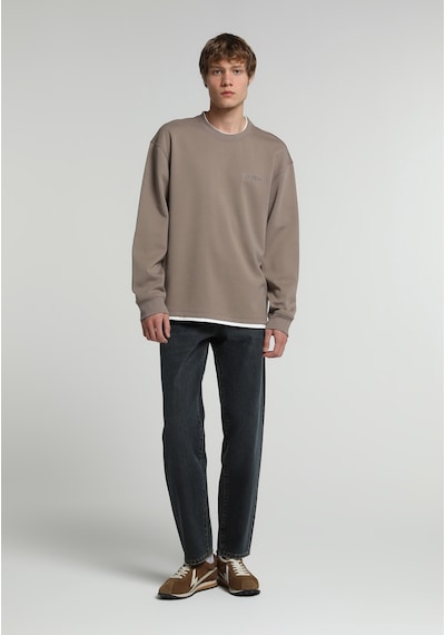 Colin's Colins Regular Fit Yuvarlak Yaka Düz Erkek Kahverengi Sweatshirt Cl1082008 Q1.v2 Tpe Gri
