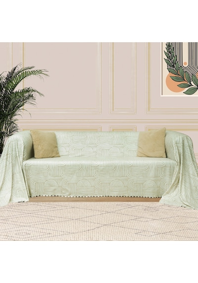 Latuda Concept Softmicro Gökkuşağı Desenli Boho Koltuk Örtüsü Şalı 180 x 220 CM