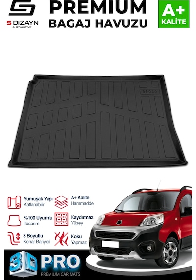 S-dizayn Fiat Fiorino 3d Pro Bagaj Havuzu 2008-2016 A+ Kalite