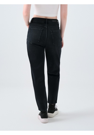 Mom Slim Fit Kadın Pantolon Lacivert