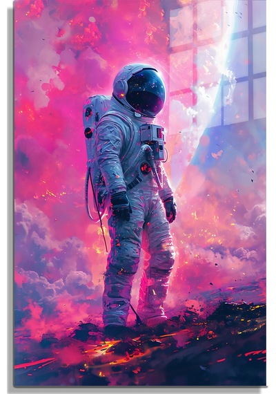 Space/uzay Yapay Zeka Özel Tasarım Cam Tablo Ofis, Mutfak Çocuk Odası, Salon 134