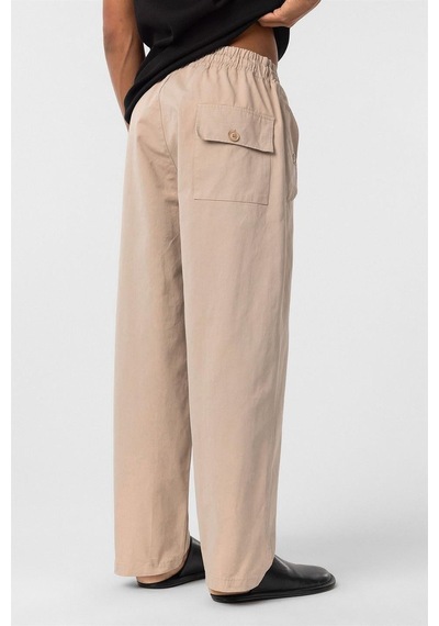 Vamos Bağcıklı Baggy Gabardin Pantolon Bej