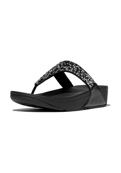 Roncato 090 All Black Terlik Kadın Diğer Je3-090 Fitflop Lulu Crystal-mix Toe-post All Black Siyah