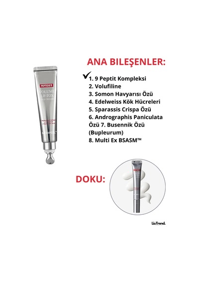 Medipeel Peptide 9 Volume Lif-tox Eye Cream 20 Ml Cilt Elastikiyetini Destekleyen Göz Çevresi Kremi