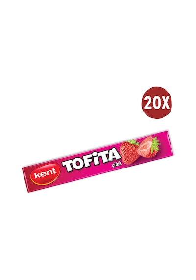 Kent Tofita Çilek Aromalı Toffe Şeker 20 x 47 G