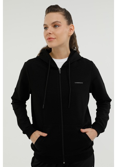 Lumberjack W-SN77 BASIC FULL ZIP HOO Siyah Kadın Eşofman Üstü