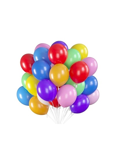 25 Adet Karışık Renkli Balon 9a Parti Organizasyon Balonu Çok Renkli