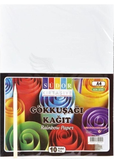 Rainbow Sihirli Gökkuşağı Kazımalı Kağıt Siyah Kağıt 10xa4