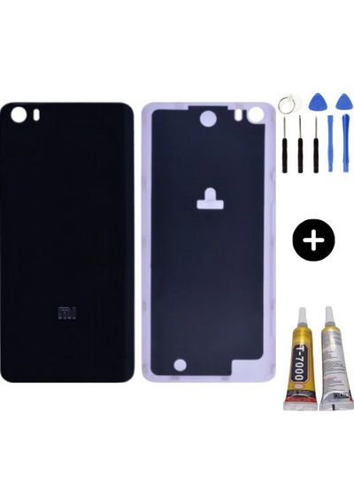Xiaomi Mi 5 Uyumlu Arka Pil Kapağı Siyah + Montaj Seti Çok Renkli