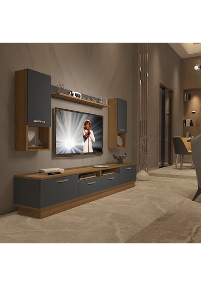 Decoraktiv Trendstyle 5220da Mdf Tv Ünitesi Tv Sehpası Pera - Antrasit