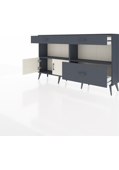 Arges Konsol 2 Raflı 3 Çekmeceli 2 Kapaklı 176x30x99 Antrasit-ayt Antrasit-aytaşı/antrasit Arges Konsol 2 Raflı 3 Çekmeceli 2 Kapaklı 176x30x99 Antrasit-ayt Antrasit-aytaşı/antrasit