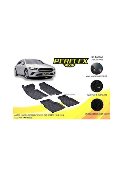 Perflex Pxm-mb26 Havuzlu Paspas 3d X-mat Siyah Cla-serisi C117 13-18