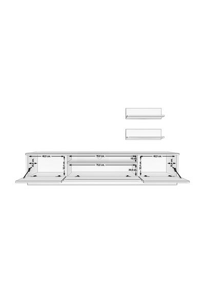 Decoraktiv Trendstyle 4 Slm Tv Ünitesi Tv Sehpası Beyaz - Ceviz Decoraktiv Trendstyle 4 Slm Tv Ünitesi Tv Sehpası Beyaz - Ceviz