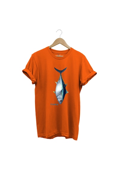 Fishing Balıkçılık Tuna Balığı Tasarım Baskılı %100 Pamuk Regular Fit Unisex T-shirt Turuncu Fishing Balıkçılık Tuna Balığı Tasarım Baskılı %100 Pamuk Regular Fit Unisex T-shirt Turuncu