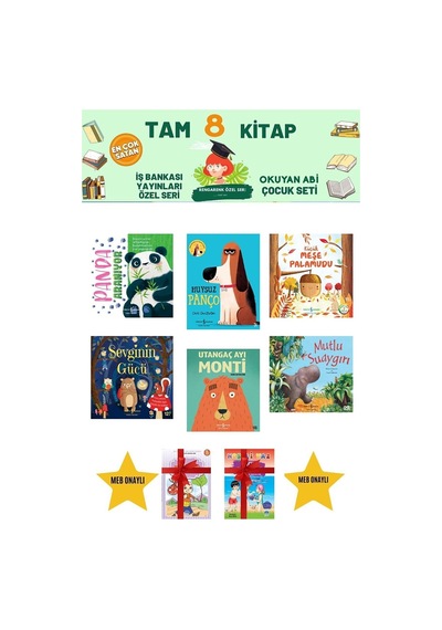 Ayı Monti - Huysuz Panço - Sevginin Gücü - Mutlu Suaygırı - 8 Kitap Tatil Seti