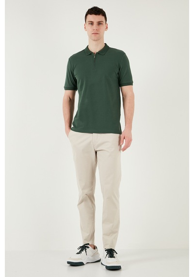 Buratti Pamuklu Regular Fit Yarım Fermuarlı 3'Lü Paket Erkek Polo Yaka T Shirt 5903008S3 Nefti-Saks-Toprak
