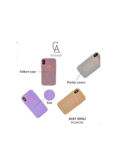 Samsung Galaxy A03 Uyumlu Luxury Simli Taşlı Parlak Silikon Tam Koruma Kadın Telefon Kılıfı Kapak